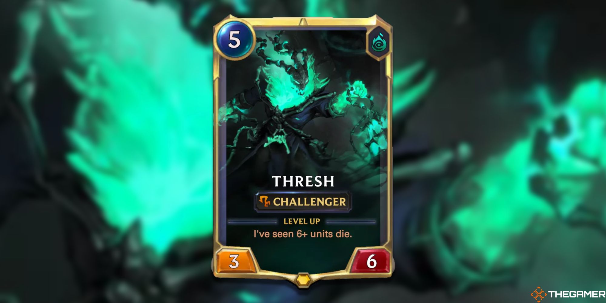 Legends of Runeterra Thresh rank one card 