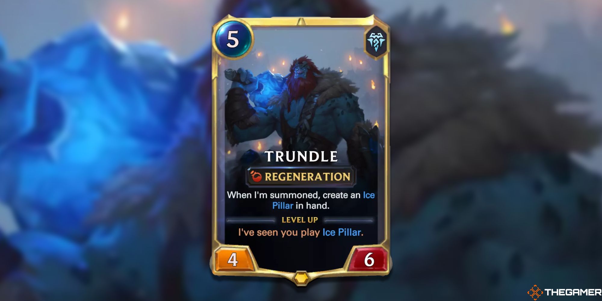Legends of Runeterra Trundle rank one card 
