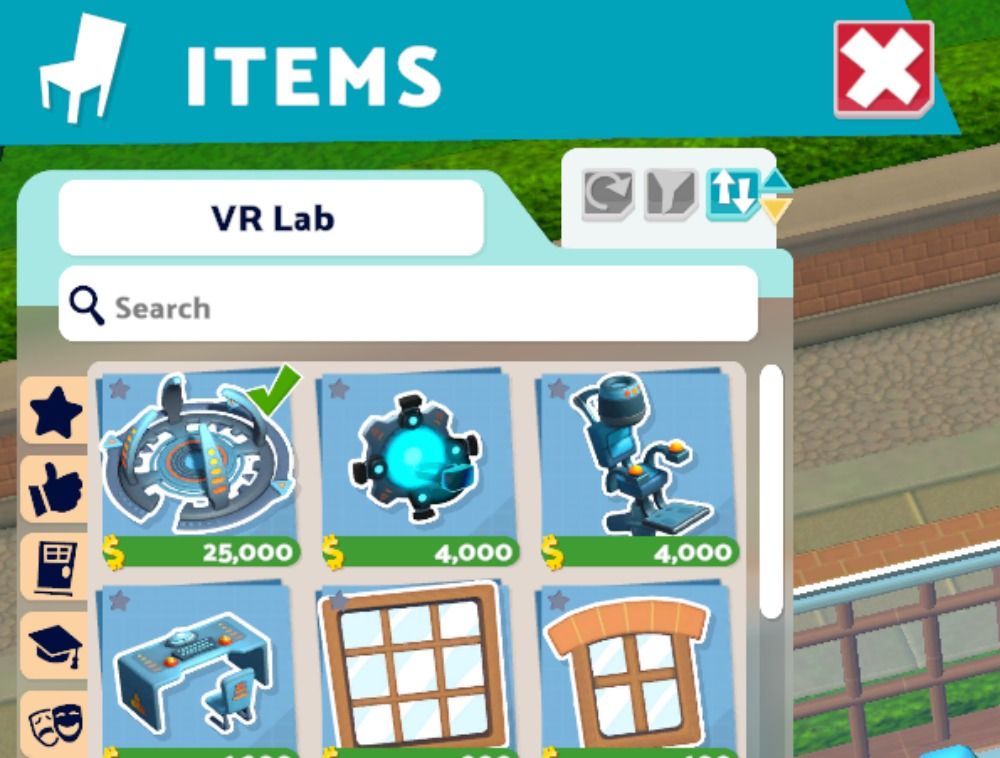 Two Point Campus - screenshot of VR Lab Items