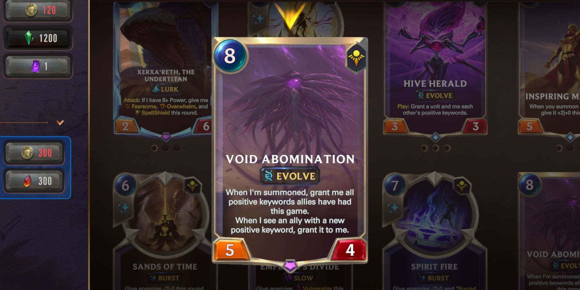 Void Abomination Card Legends of Runeterra