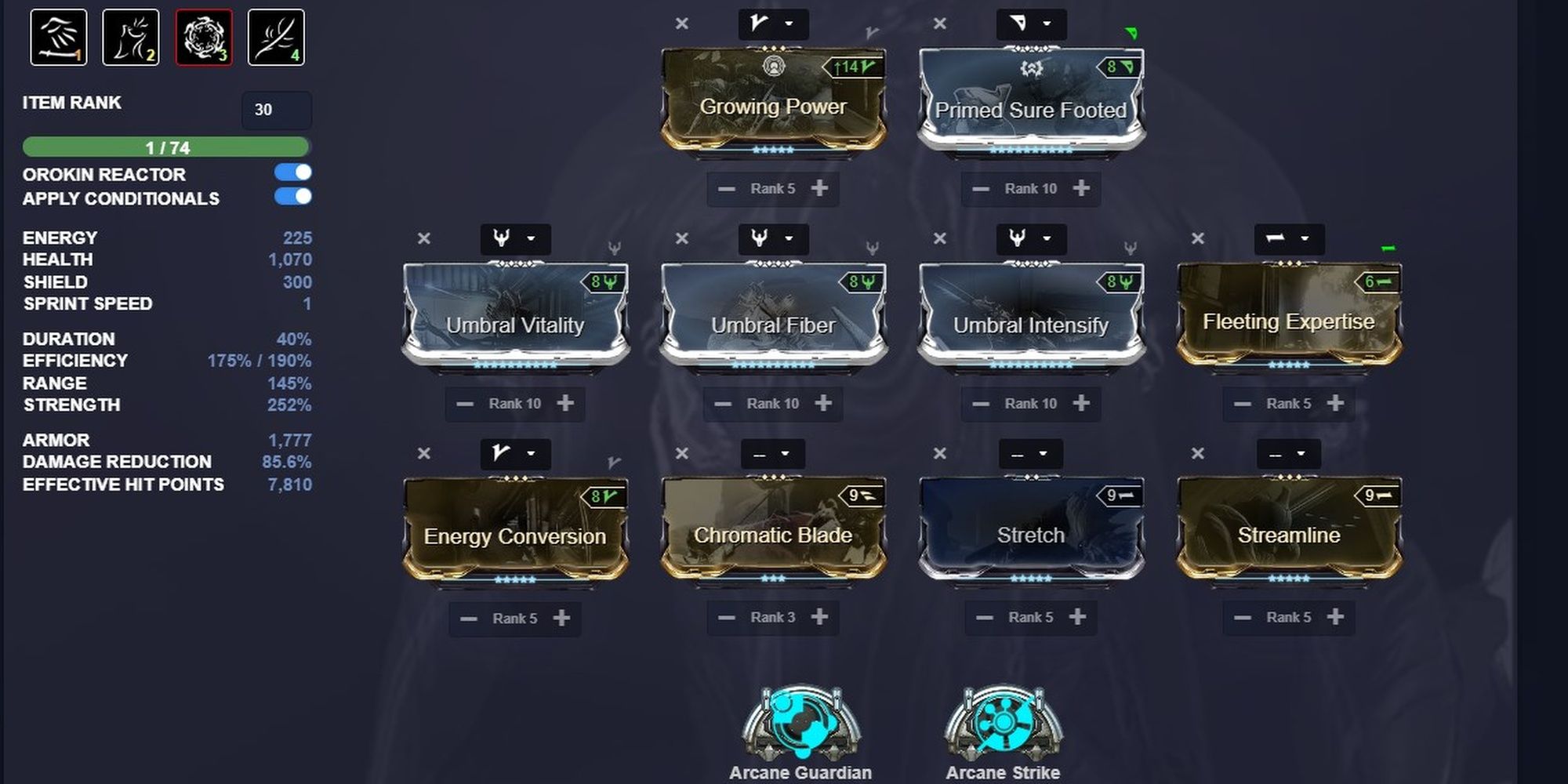 Warframe exalted umbra blade deals build