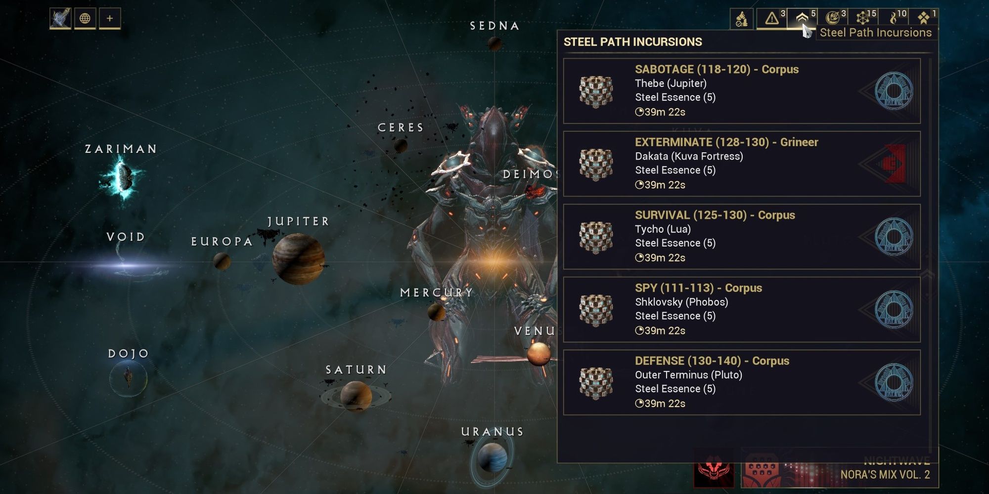 Warframe Steel Path Incursion Daily Missions
