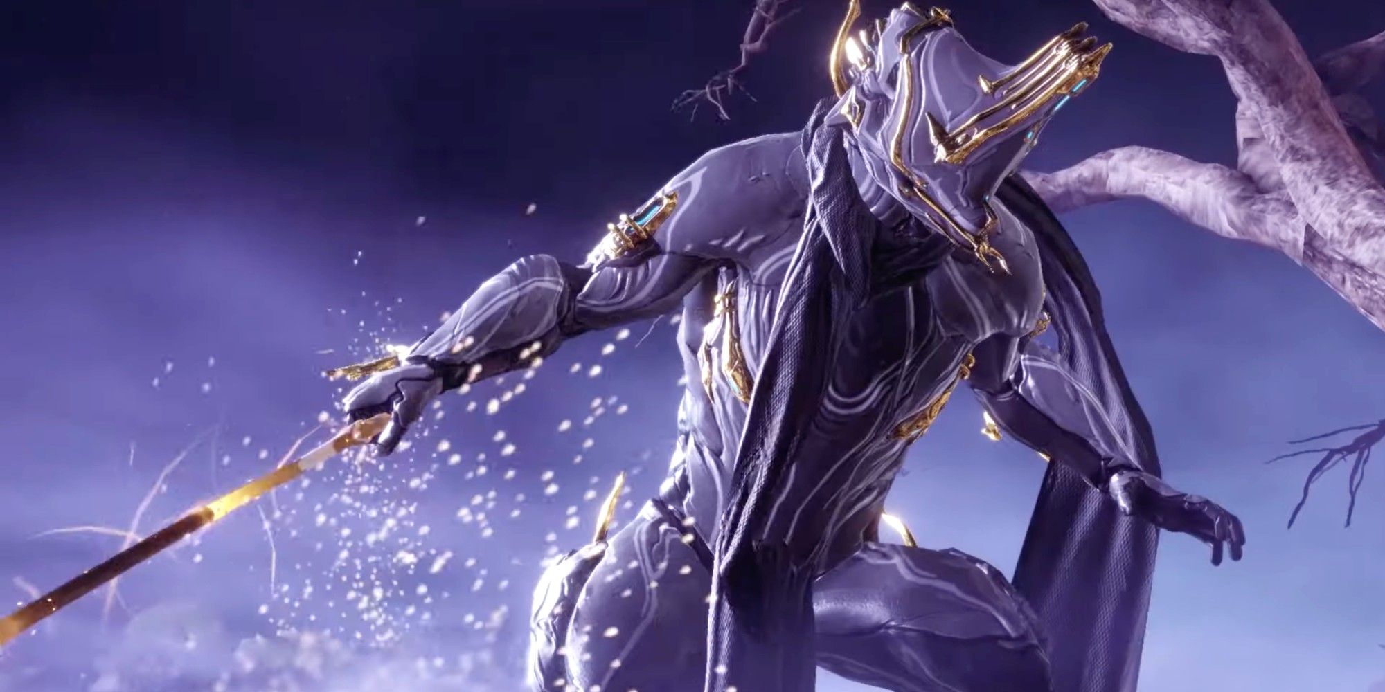 Warframe thicc Tenno attacking with sword