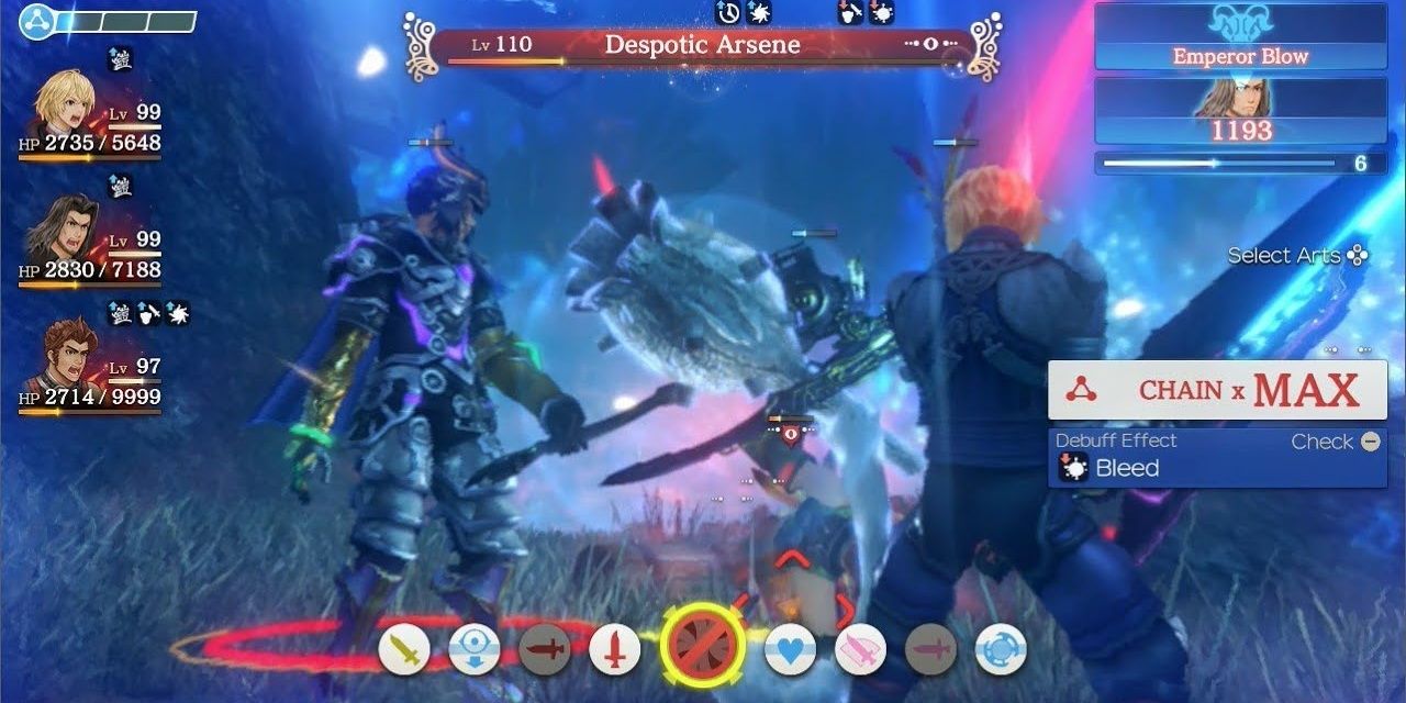 Despotic Arsene being fought in Xenoblade Chronicles Definitive Edition