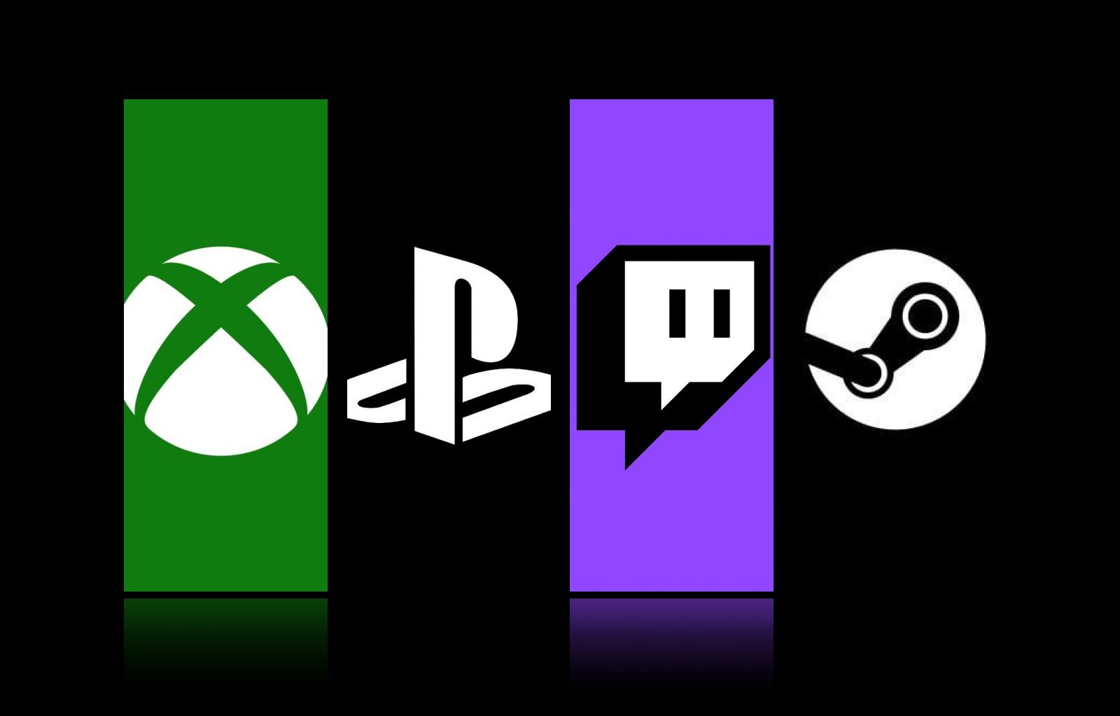Xbox Playstation Twitch Steam Logo's