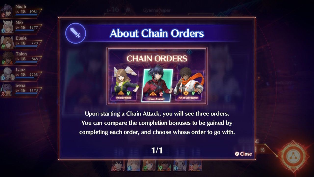 Xenoblade 3 Chain Orders