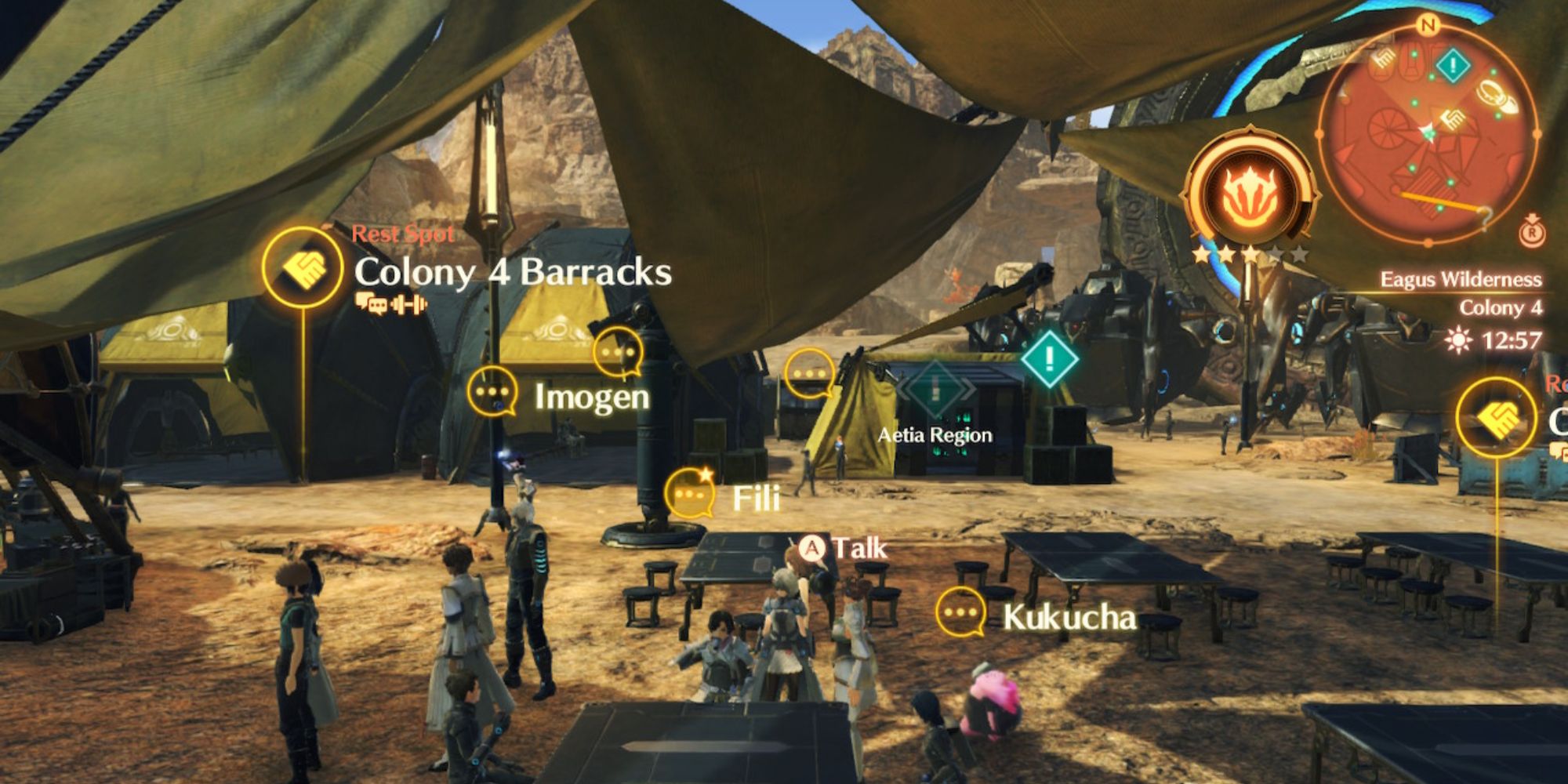Speaking with Colony NPCs in Xenoblade Chronicles 3