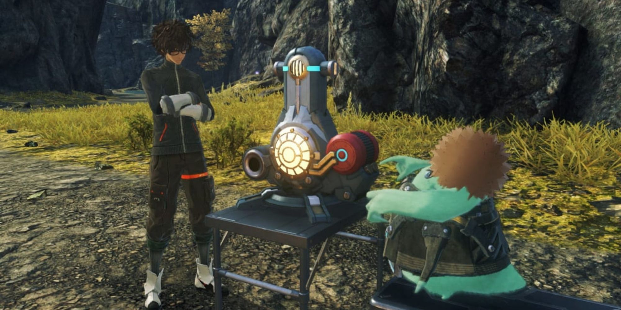 Taion and Riku Crafting Gems in Xenoblade Chronicles 3