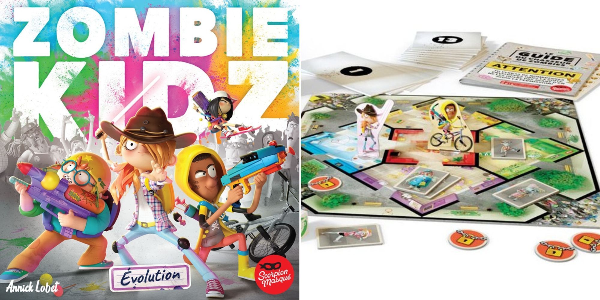 Zombie Kids Evolution Box Art - Player Tokens on the board
