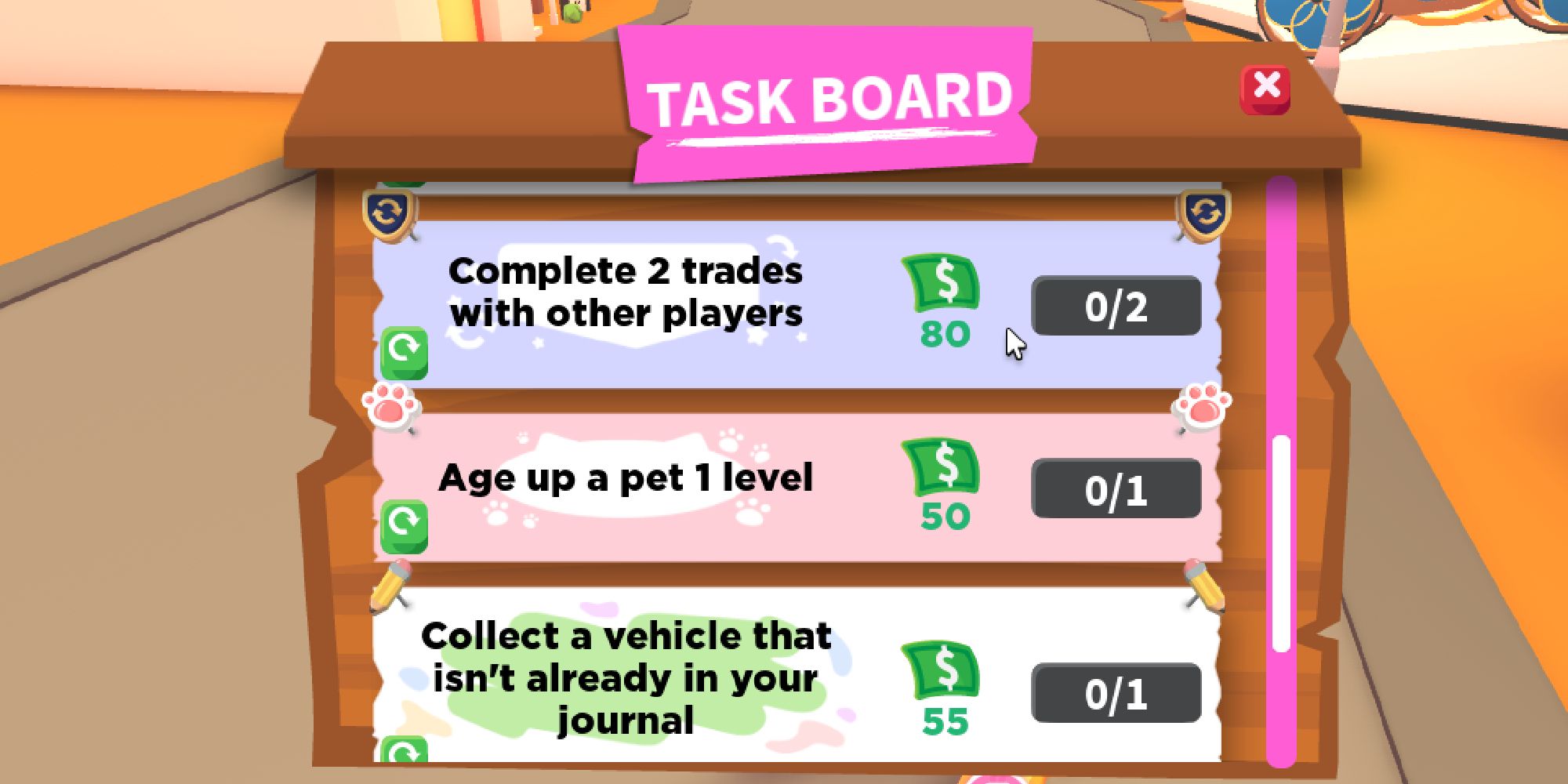 Complete 3 tasks