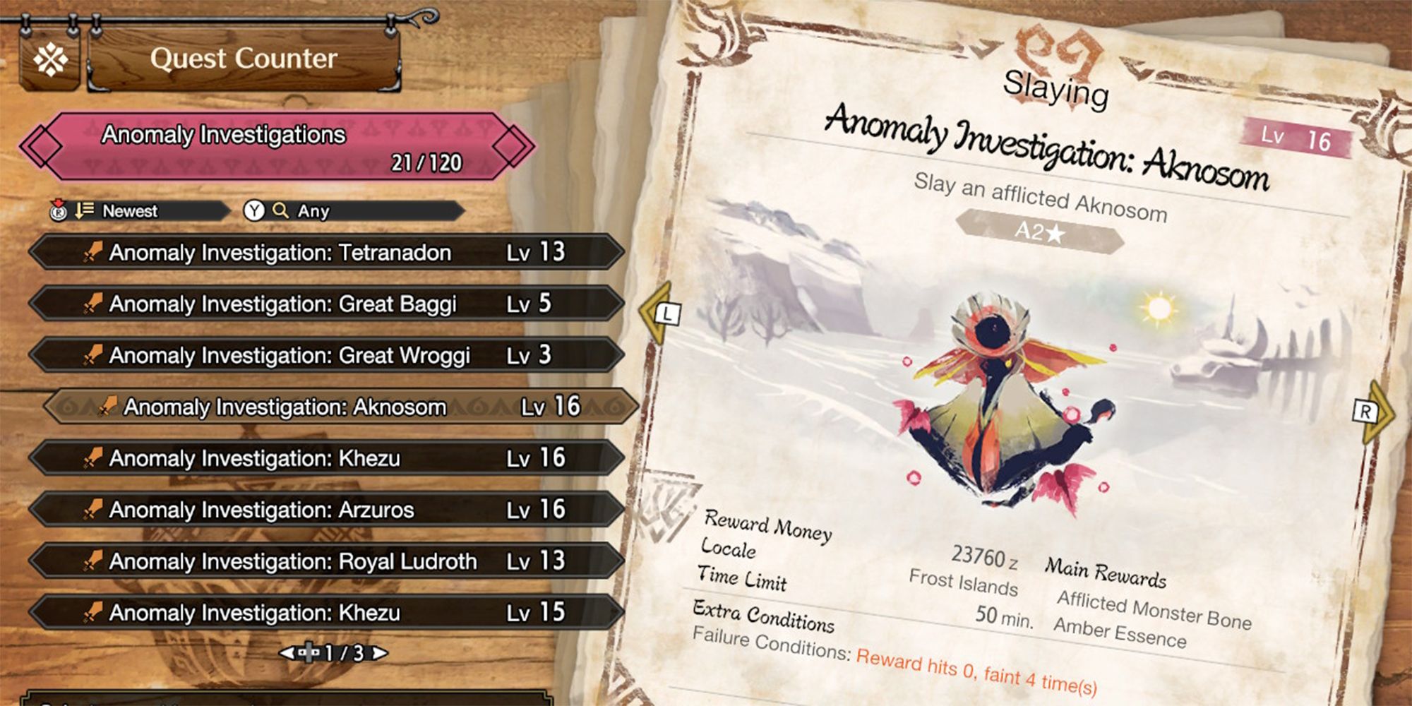 afflicted monster investigation quest in Monster Hunter Rise Sunbreak