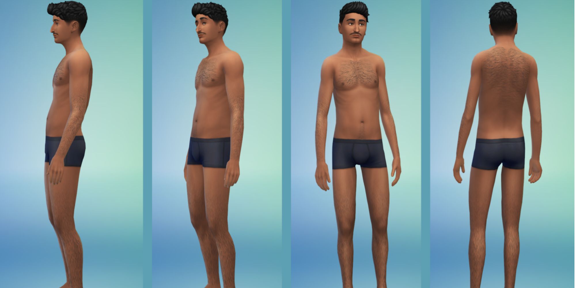 sim from different angles sims 4 body hair