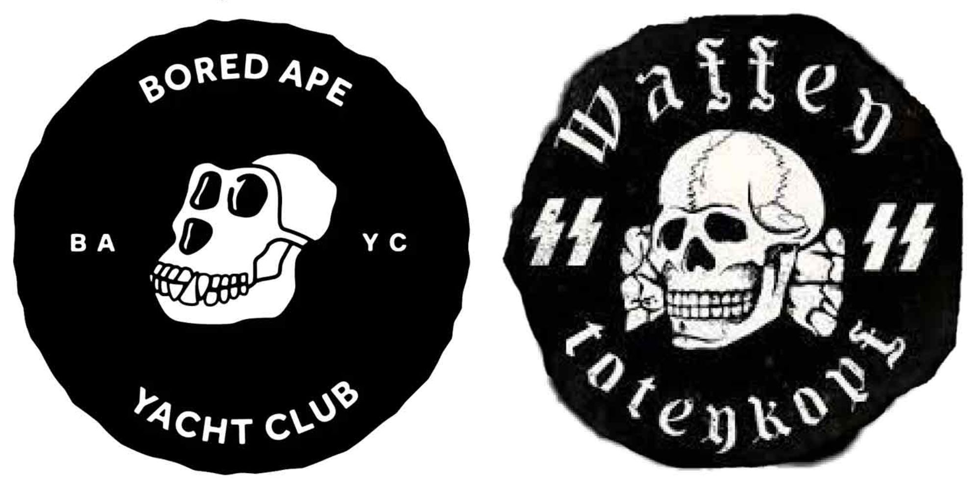 Bored ape yacht club. Клуб bored Ape Yacht Club. Эмблема СС мертвая голова. Боред Эйп яхт клаб. Bored Ape Yacht Club Nazi.