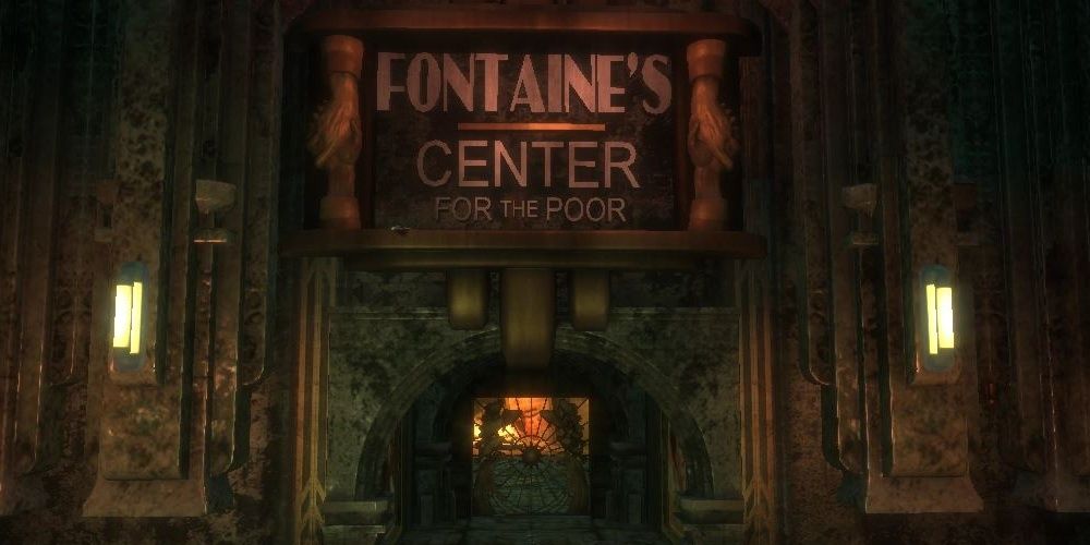 Entrance to Fontaine's Center for the Poor in BioShock