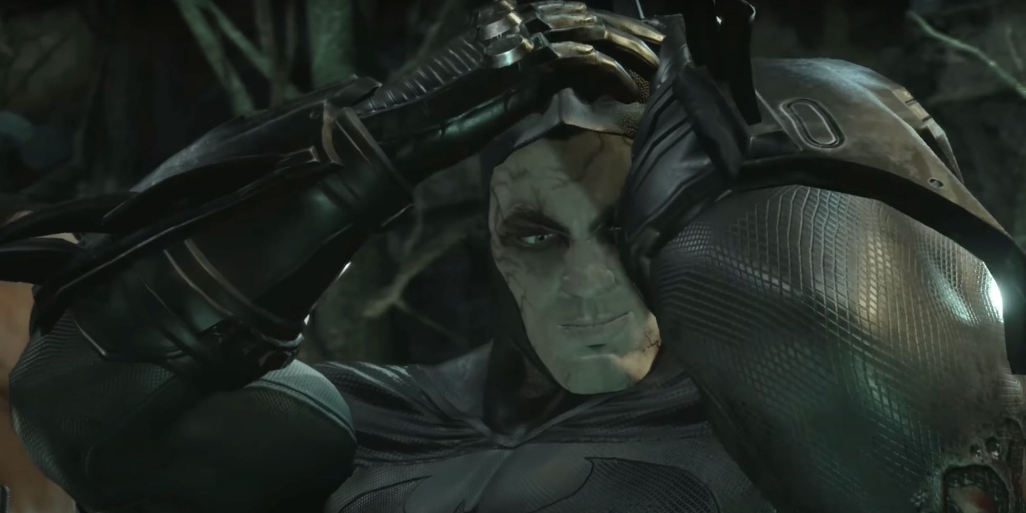 batman arkham city bruce wayne without cowl titan infection