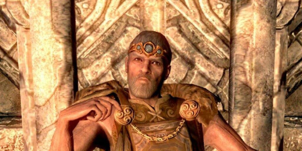 Skyrim Jarl Igmund on throne