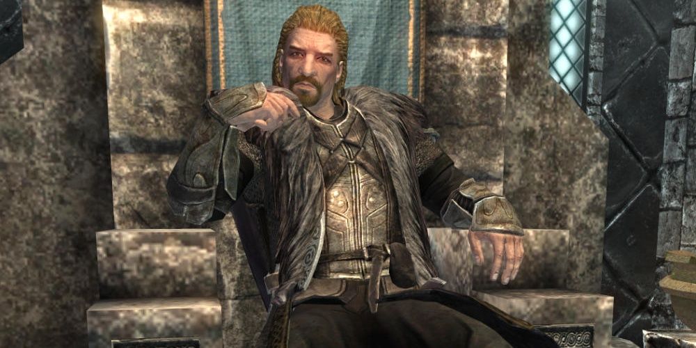 Skyrim Jarl Ulfric Stormcloak on throne