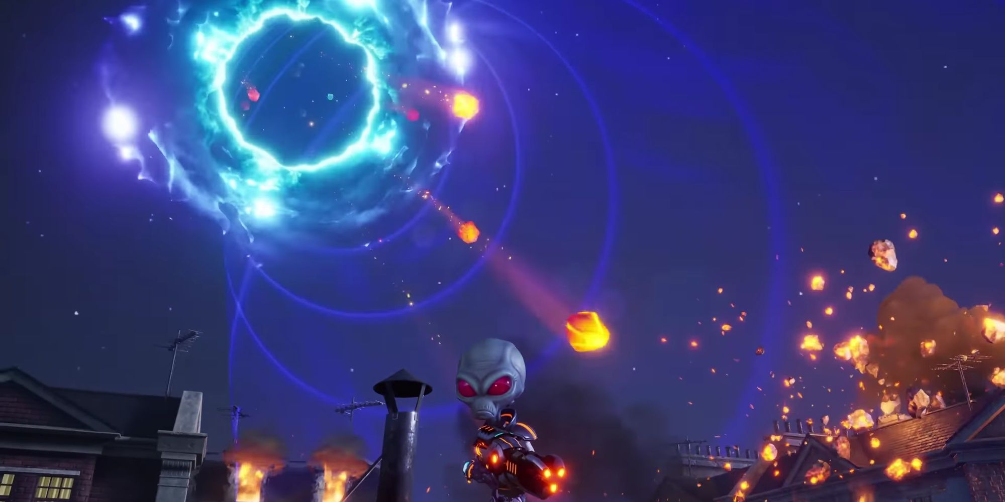 Destroy All Humans 2: Reprobed - The Meteor Strike Being Launched