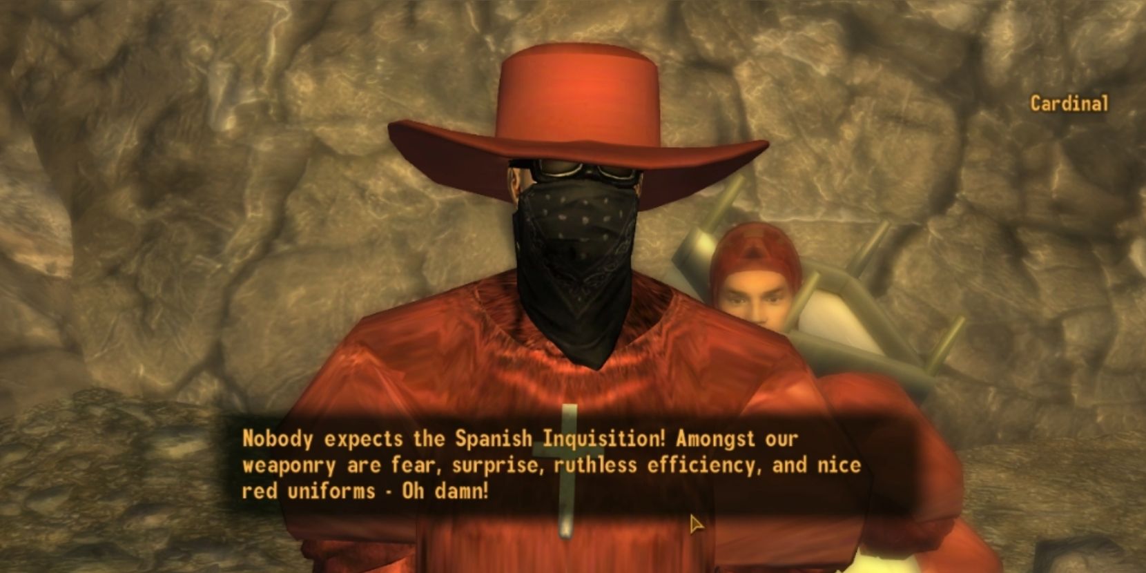 new vegas spanish inquisition monty python quote