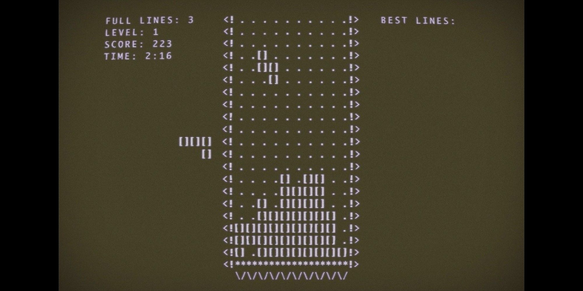 The First Iteration of Tetris