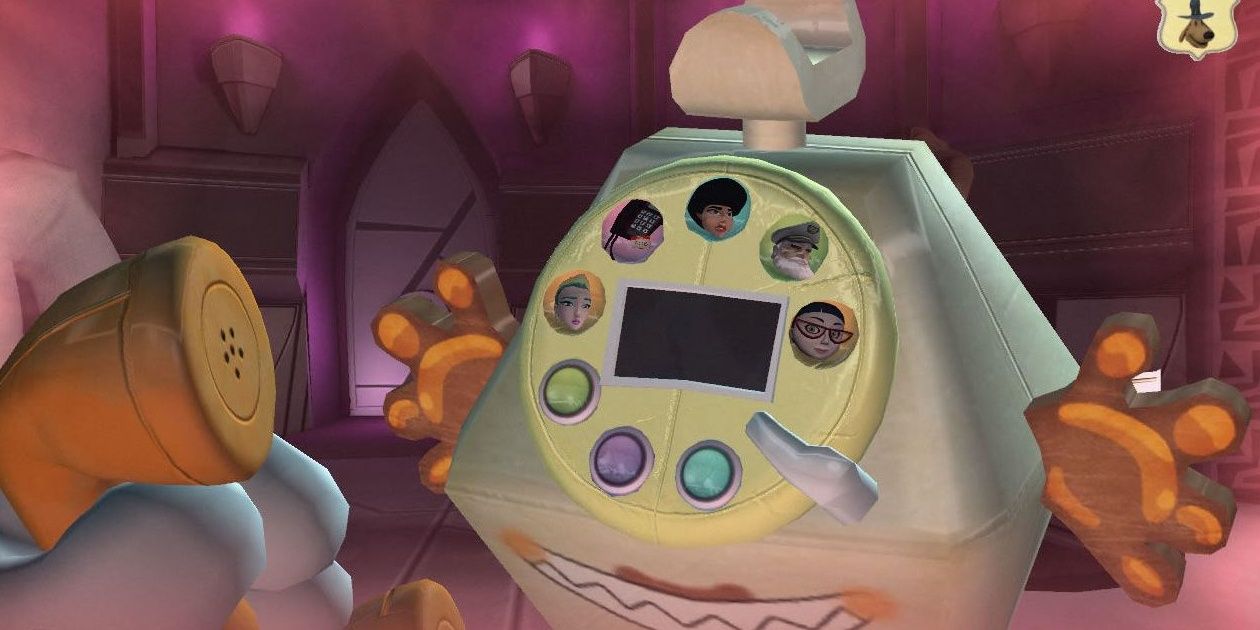 Max holding the Telephone Toy in Sam and Max: The Devil's Playhouse