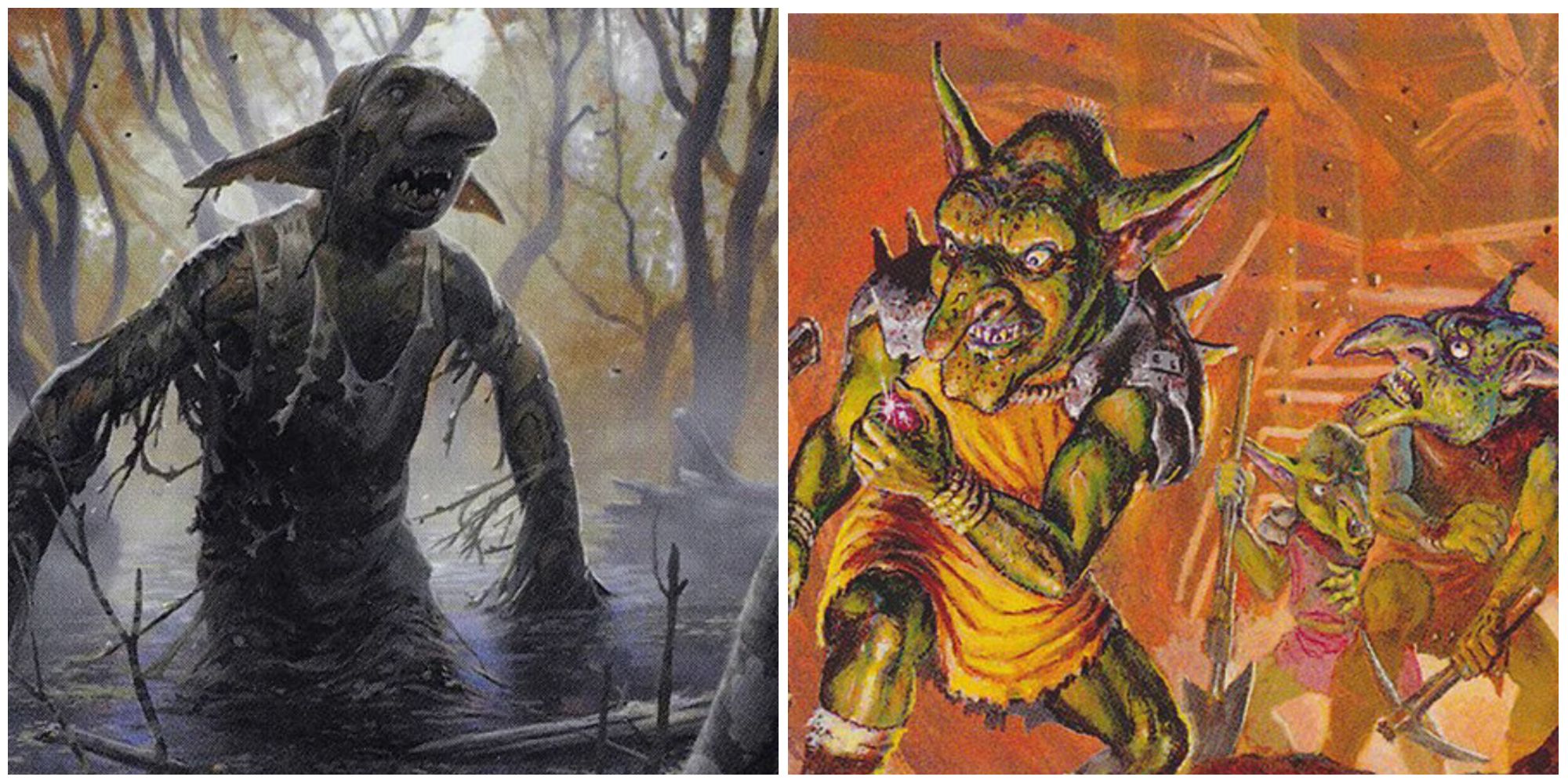 Skirk Prospector and putrid goblin card artworks