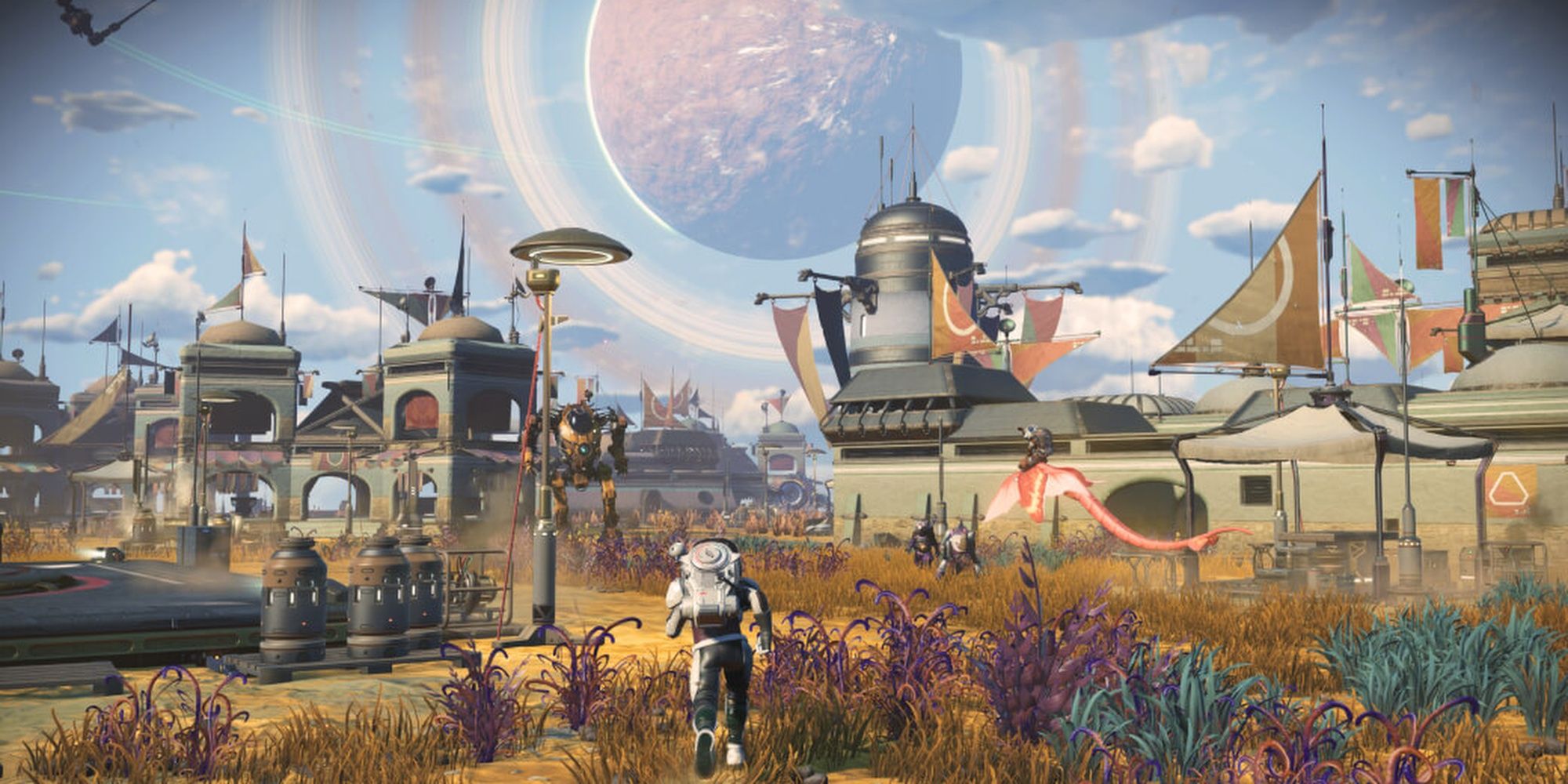 No Man's Sky: Approaching A Player Created Settlement