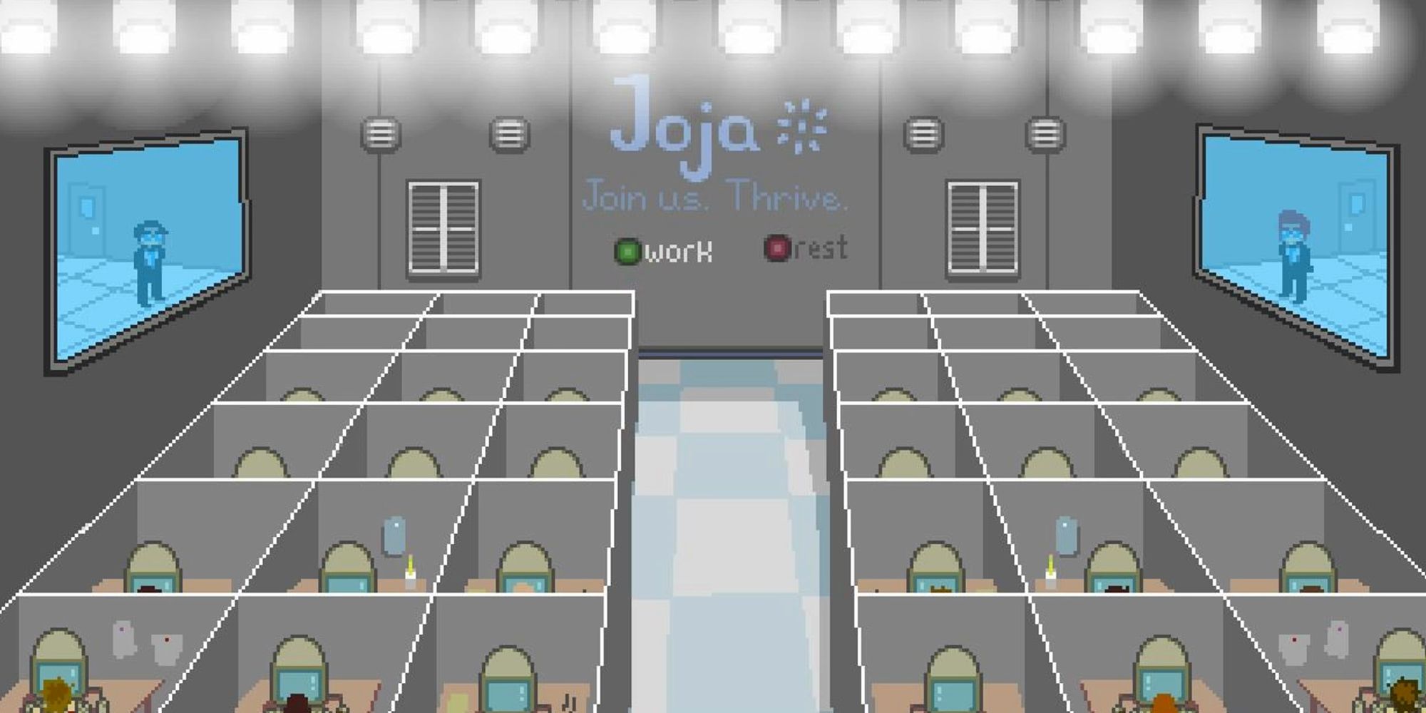 jojacorp room filled with cubicles