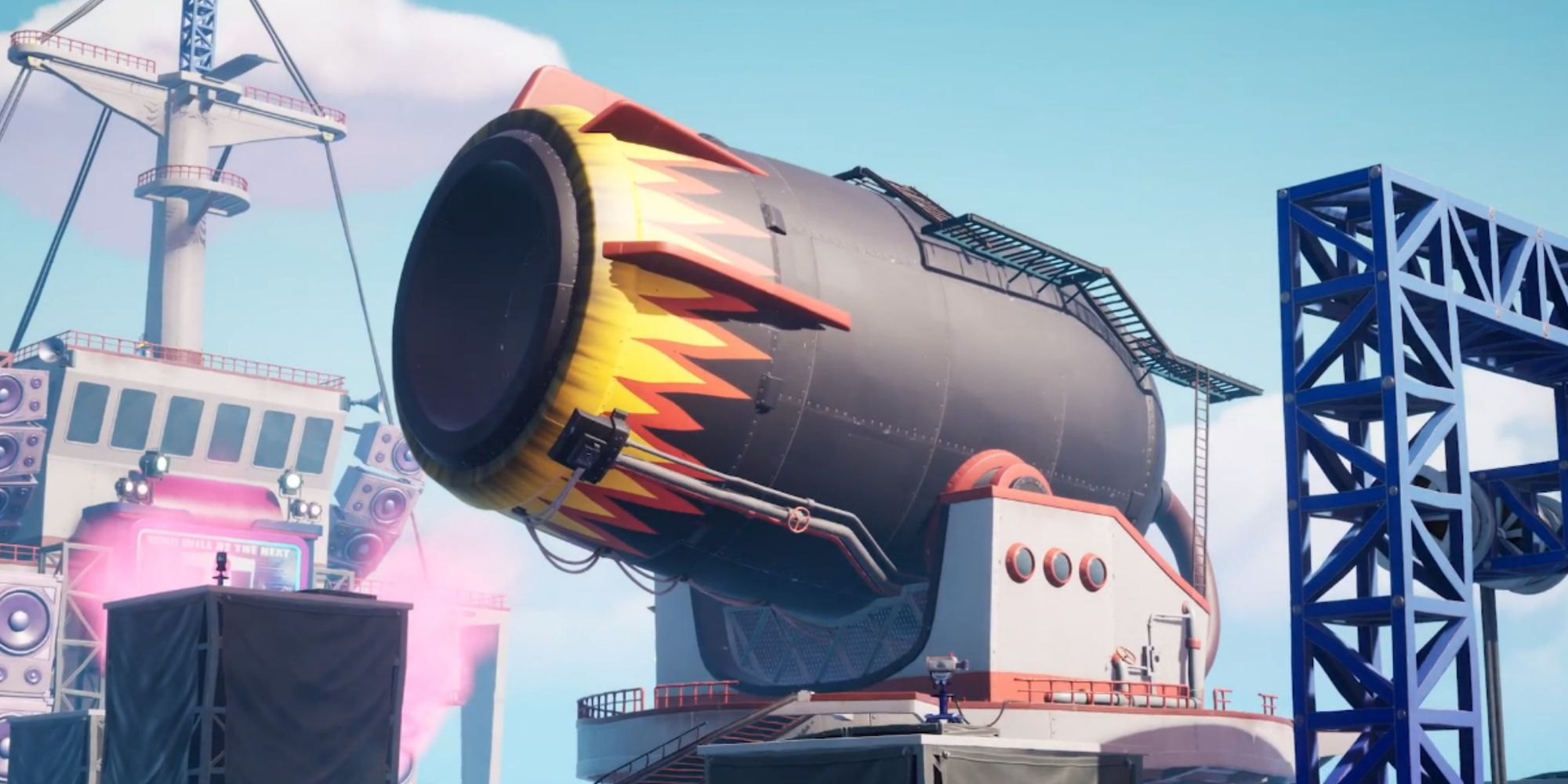 the battle royale ship cannon in rumbleverse