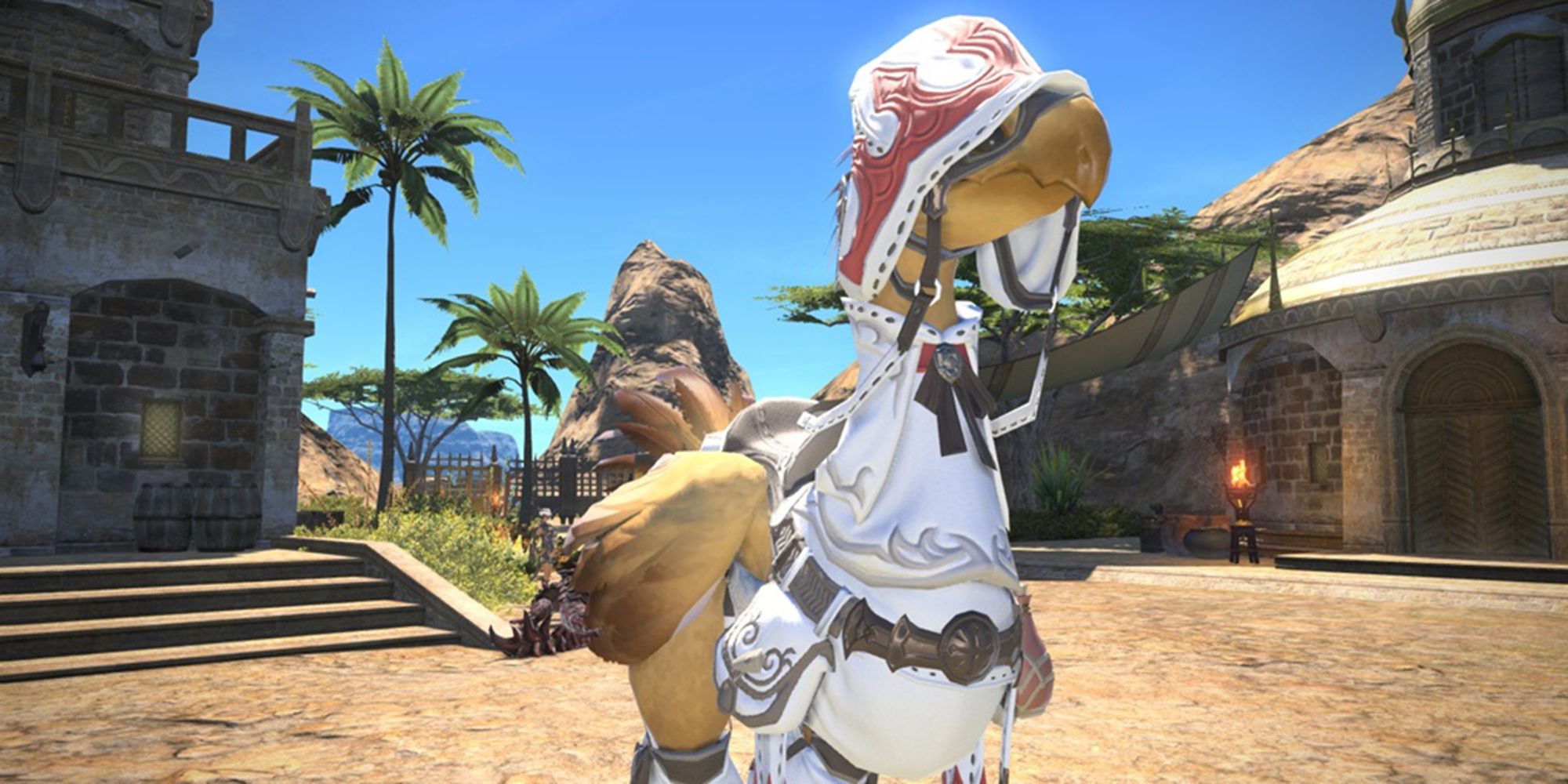 chocobo equipped with white mage barding