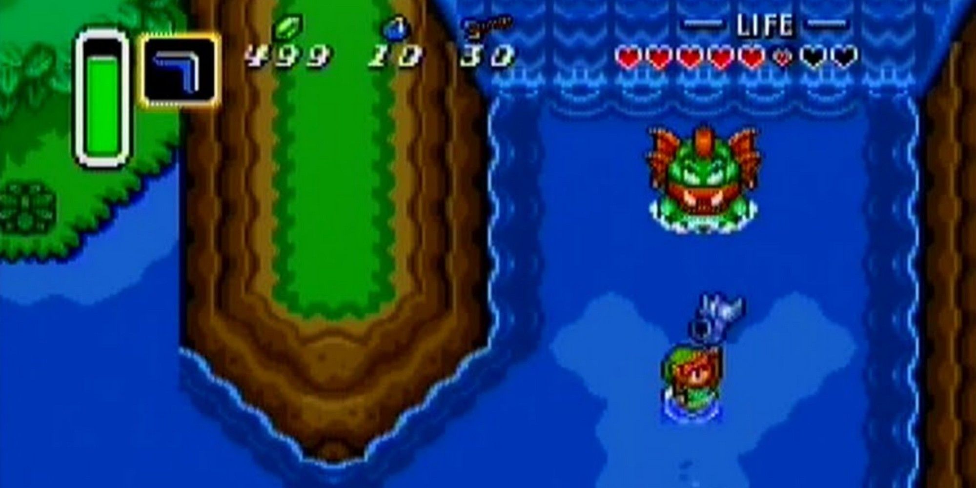 zora a link to the past king zora swimming water waterfall