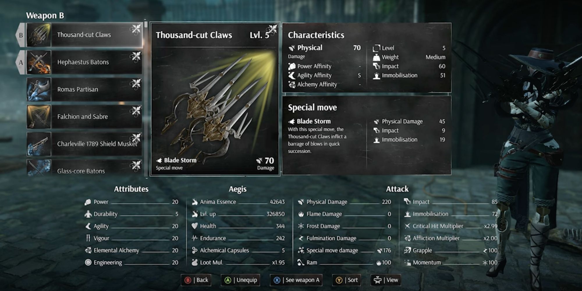 Thousand-cut Claws In Steelrising