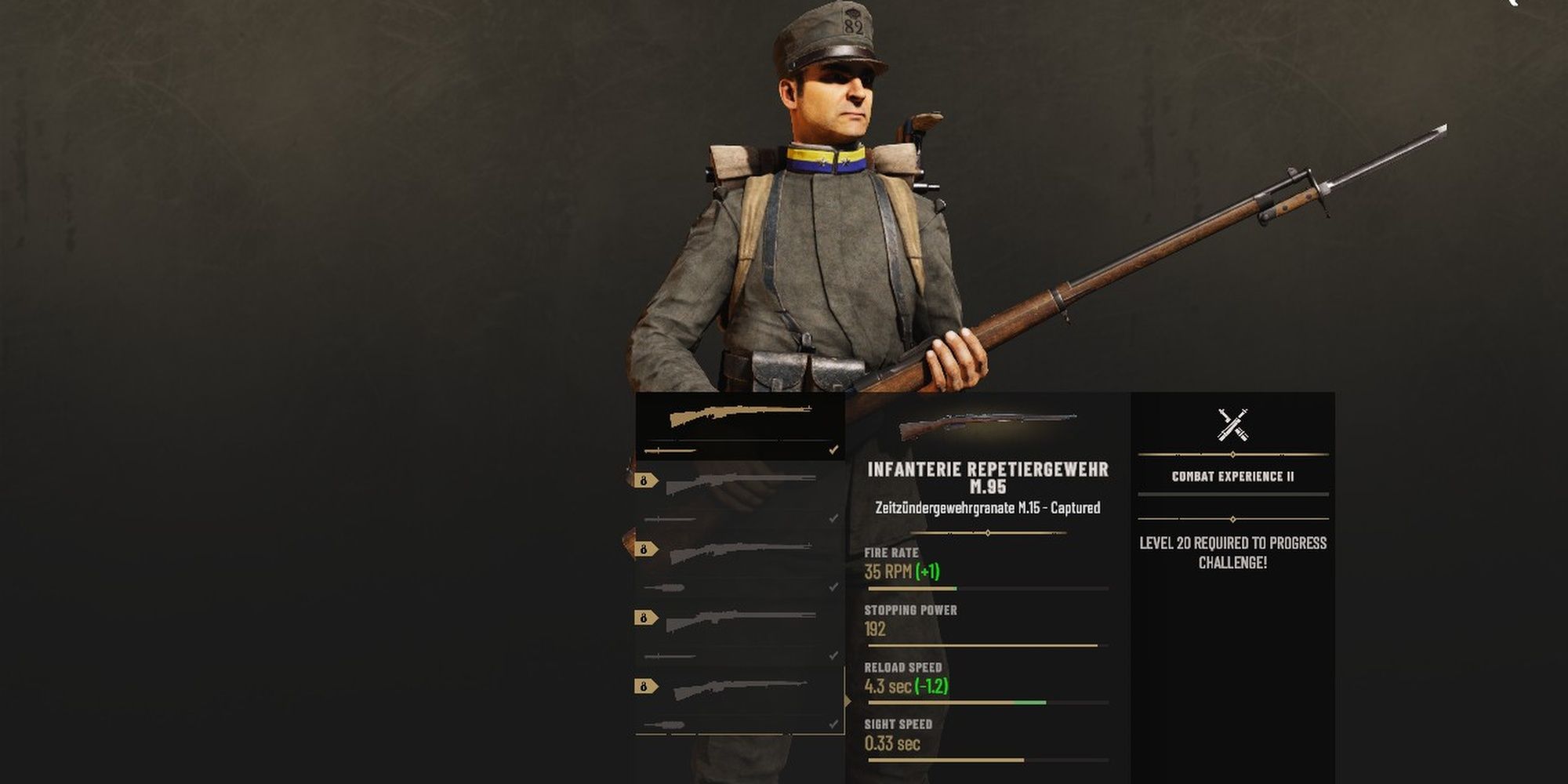 Isonzo: Unlock Requirements For Particular Weapons