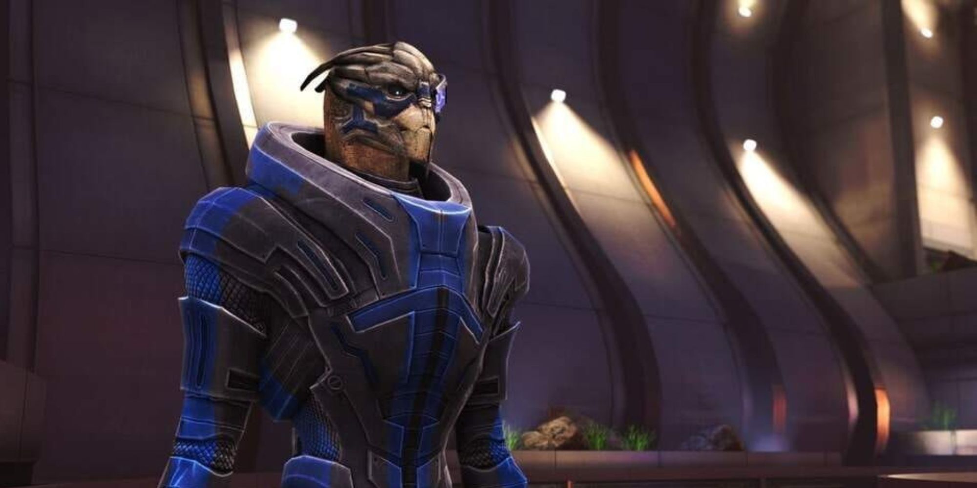 Garrus Vakarian stands waiting