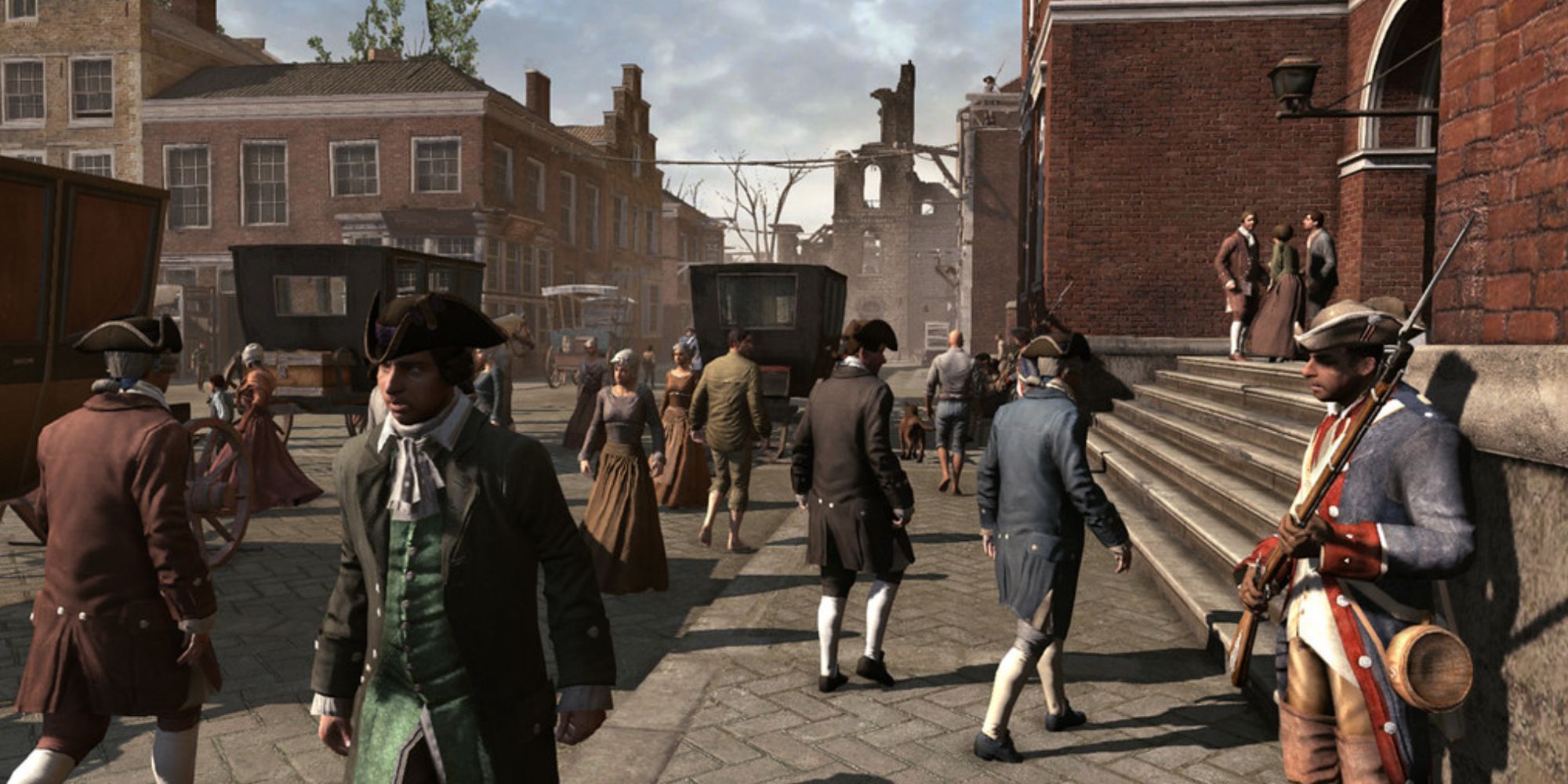 Wall Street in 18th Century New York in Assassins Creed 3