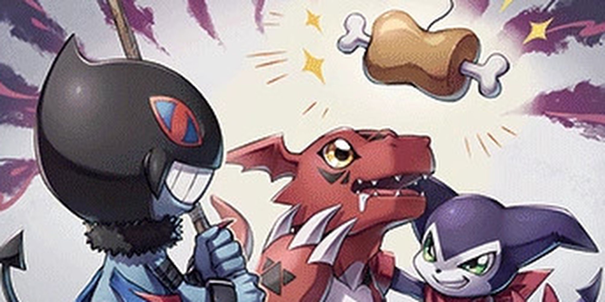 cropped art calling from the darkness from digimon tcg with dracmon guilmon and impmon
