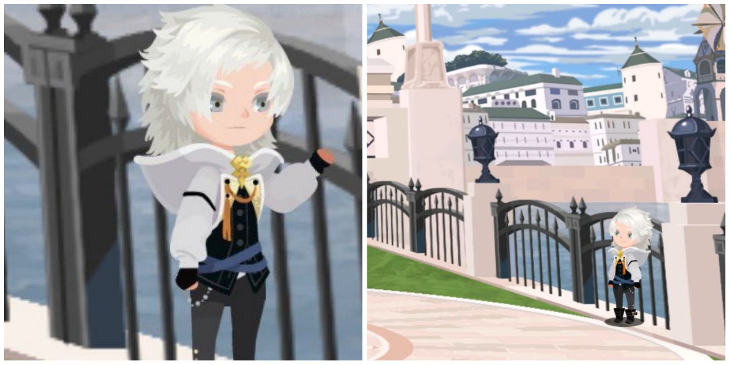 Split image screenshots of Baldr in Kingdom Hearts Dark Road.