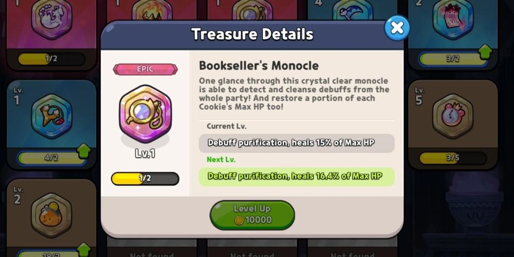 Bookseller's Monocle Epic Treasure In Cookie Run Kingdom