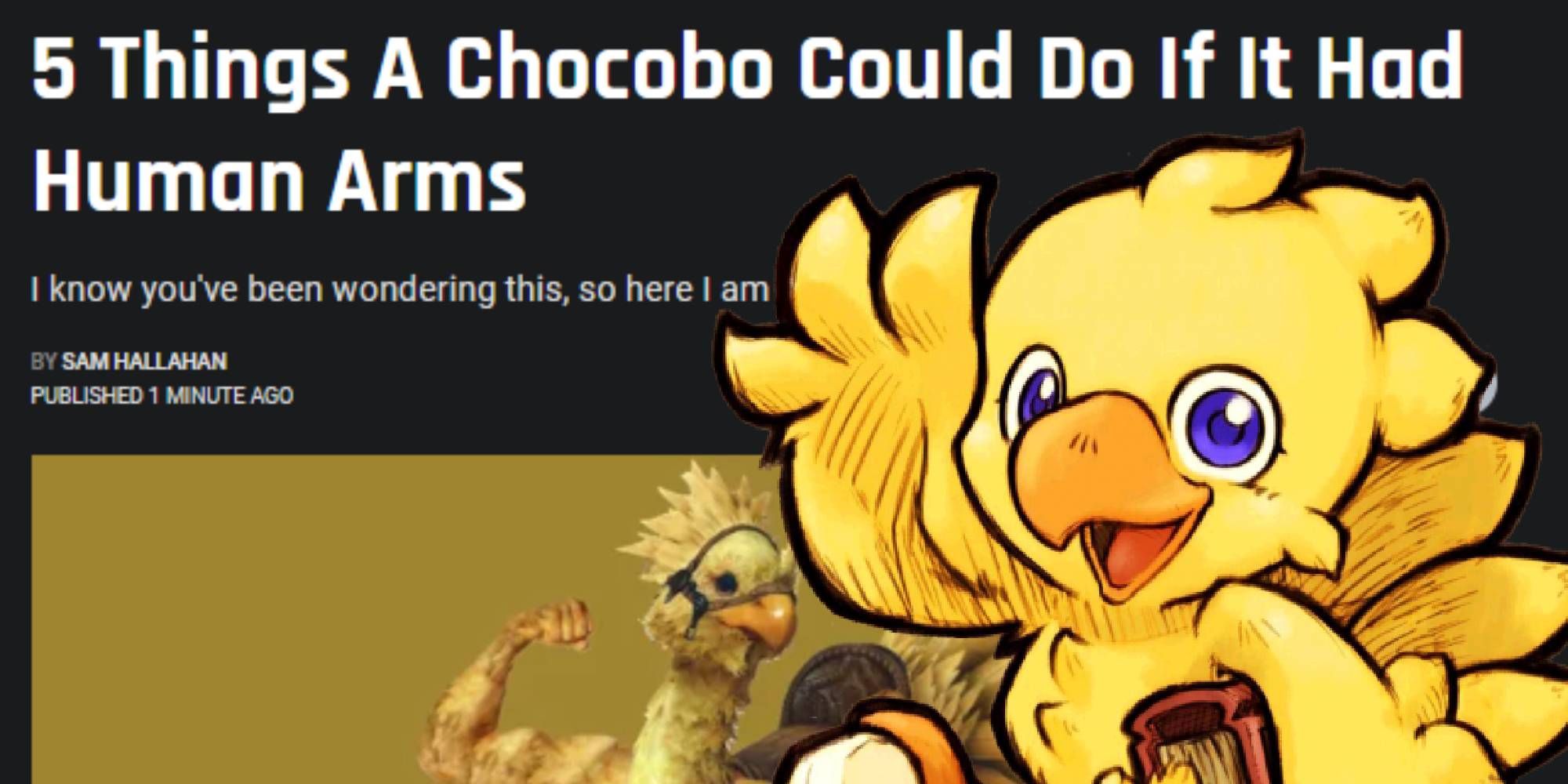 Chocobo Fourth Wall Break Writing Article