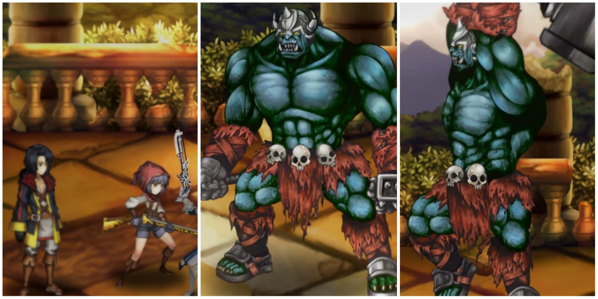 Fallen Legion: Rise To Glory - collage of exemplars, Mug'arath standing, and Mug'arath attacking