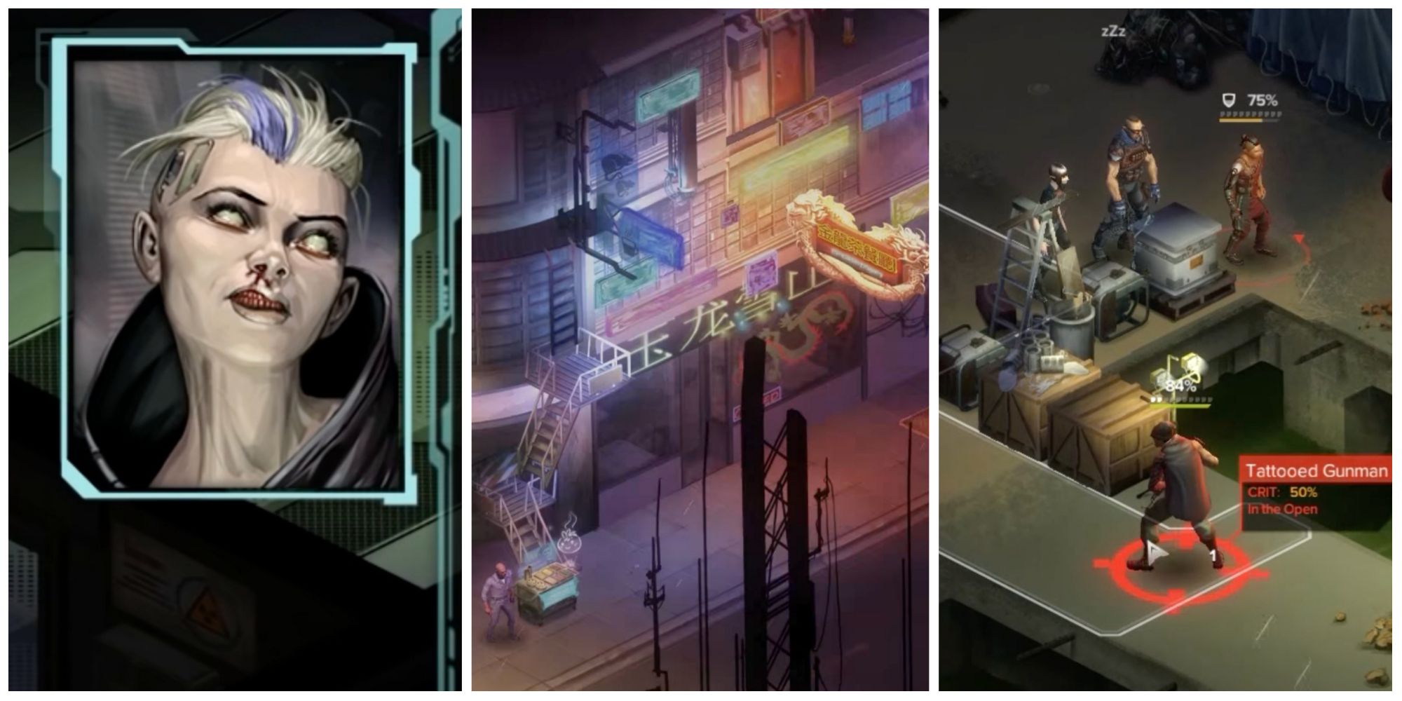 A collage of screenshots from the Shadowrun Trilogy