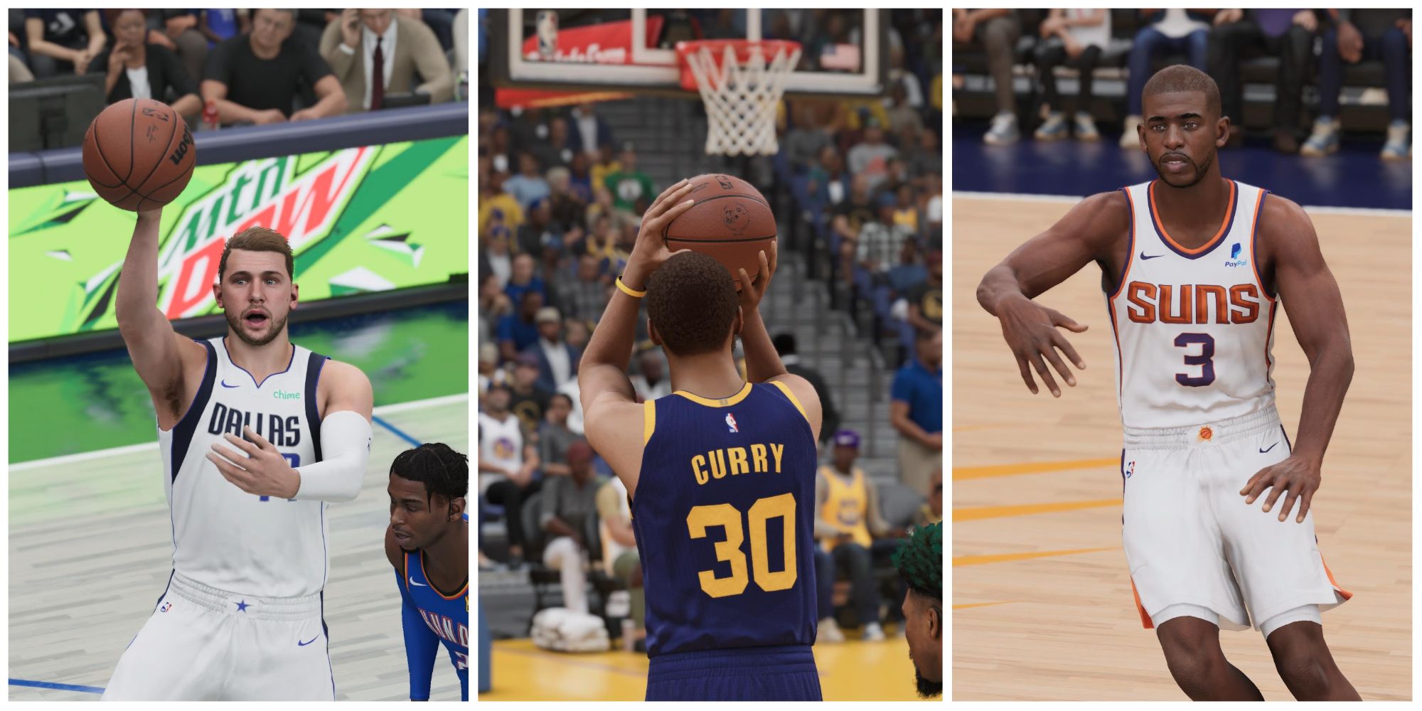 luka doncic, stephen curry, chris paul in NBA 2K23