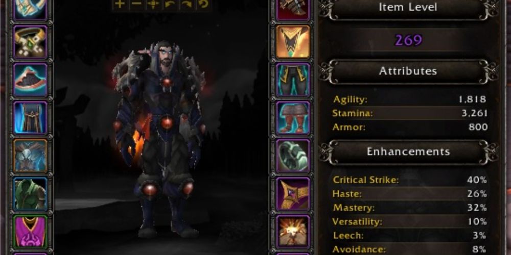 World of Warcraft: Character Window of Stats