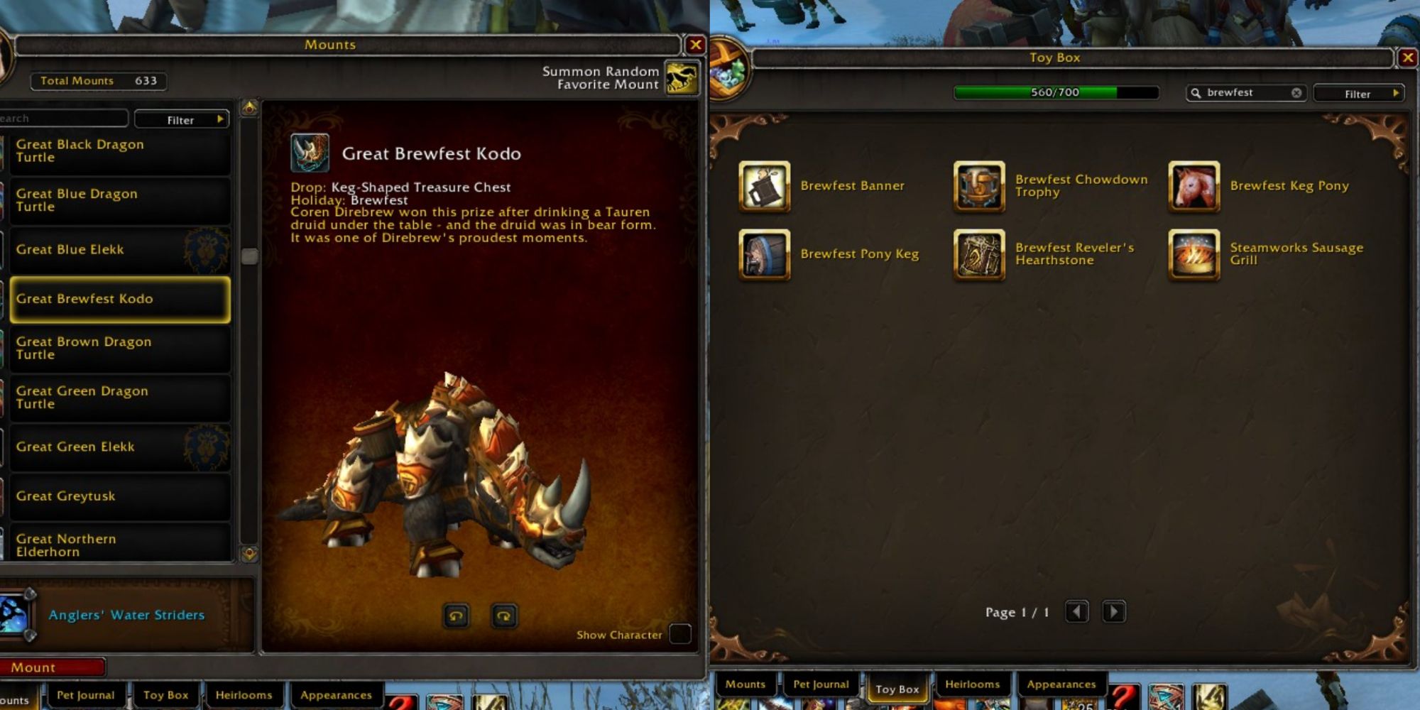 World of Warcraft Brewfest Rewards