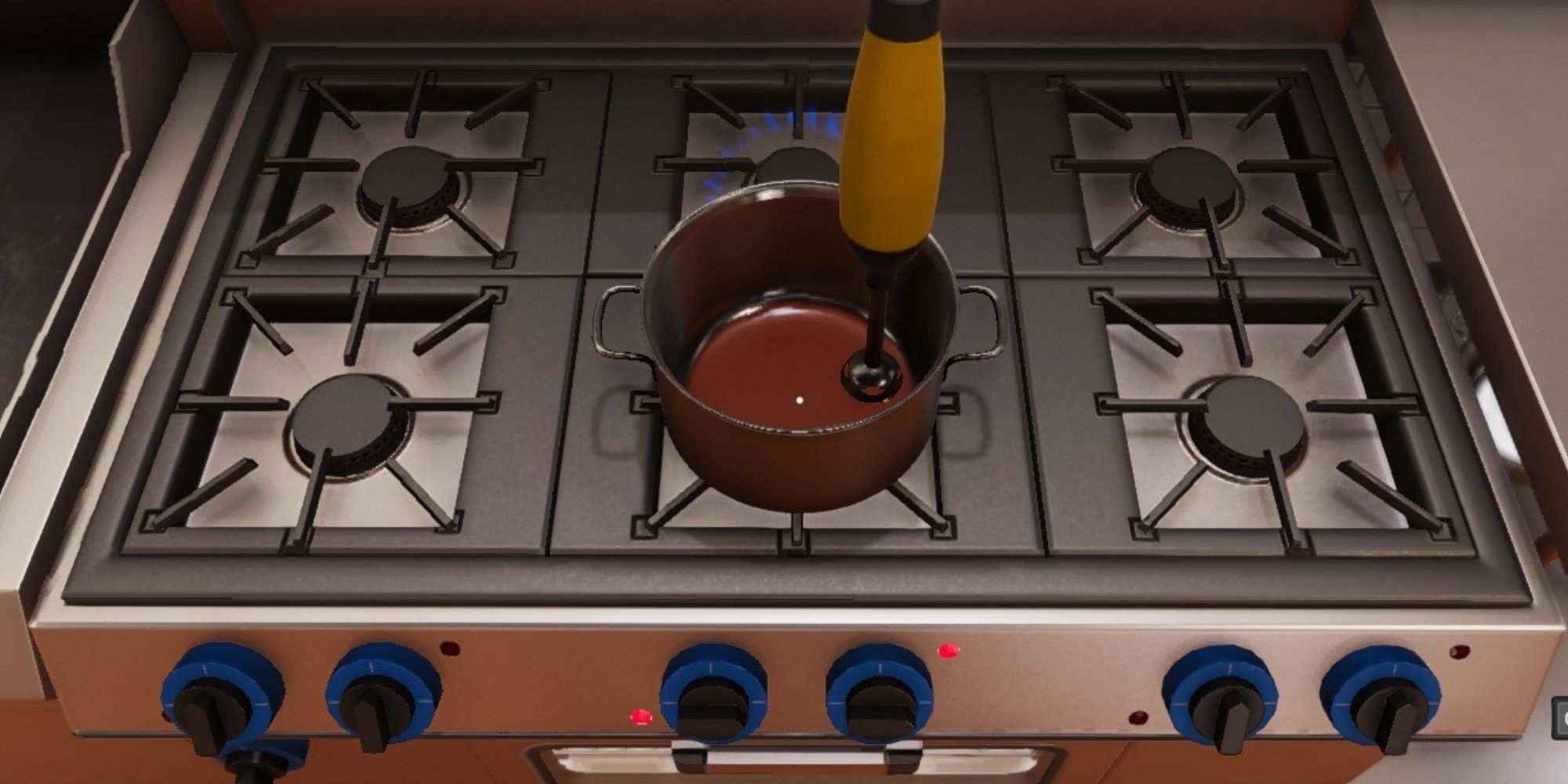 Vegetable Soup being PRepared with Blender in cooking Simulator