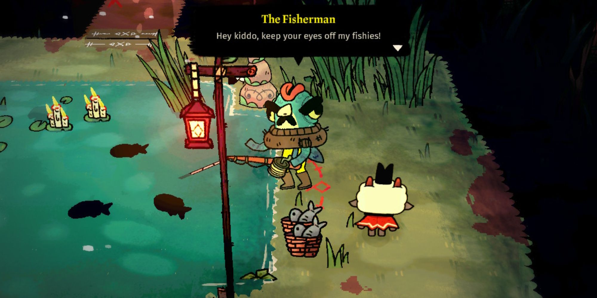 Cult of the Lamb - Meeting The Fisherman in Darkwood