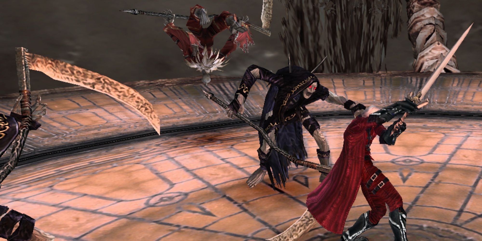 Dante fights enemies from Devil May Cry 3.