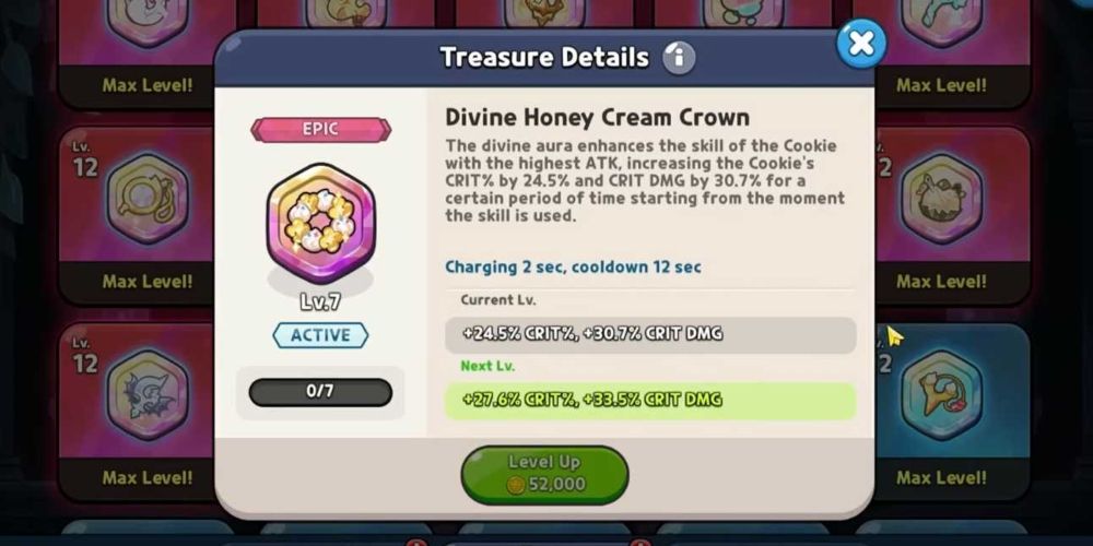Divine Honey Cream Crown Epic Treasure In Cookie Run Kingdom