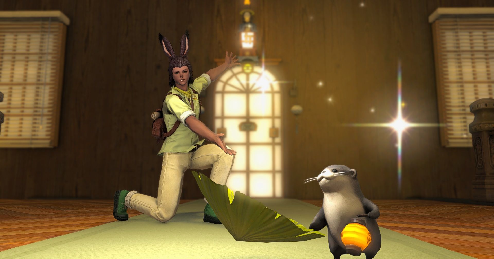 FF14 Otter by the Water character with the otter
