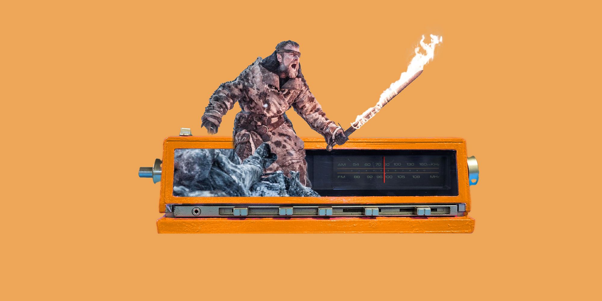 Game of Thrones character on a radio